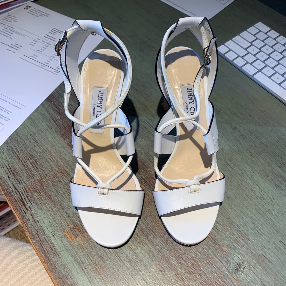 Jimmy Choo white sandals